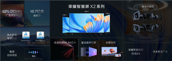 1799元起榮耀智慧屏X2系列發(fā)布,開關(guān)機無廣告的高品質(zhì)大屏